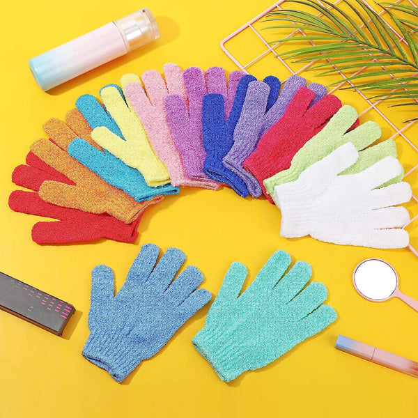 2/6/10pairs Exfoliating Gloves Bath Shower Massage Spa Body Hand Scrub Mitt Towe