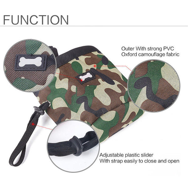 Pet Puppy Dog Obedience Training Treat Bag Feed Pouch Training Snack Waist Bag