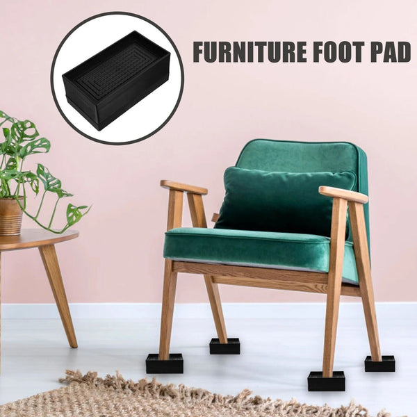 4pcs Heavy Duty L Design Bed Chair Risers Feet Leg Lift Furniture Extra Raisers