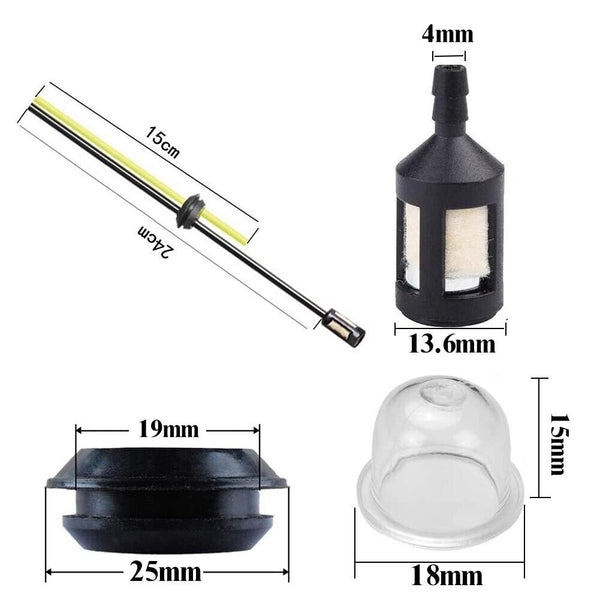 2 Set Whipper Snipper Line Trimmer Cutter Fuel Line Filter Hose Pipe Tank Kit AU