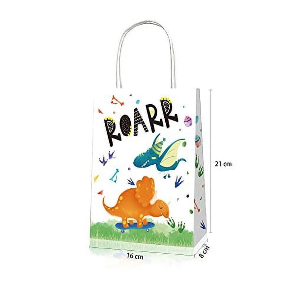 12PCS Dinosaur Paper Loot Lolly Gift Bag Party Supplies Kids Birthday Favour