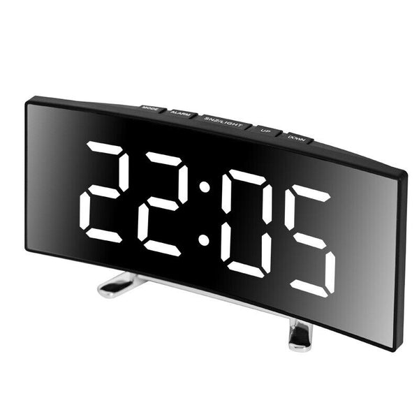 Bedside Digital Clock LED Display Desk Table Time Temperature Alarm Snooze Decor