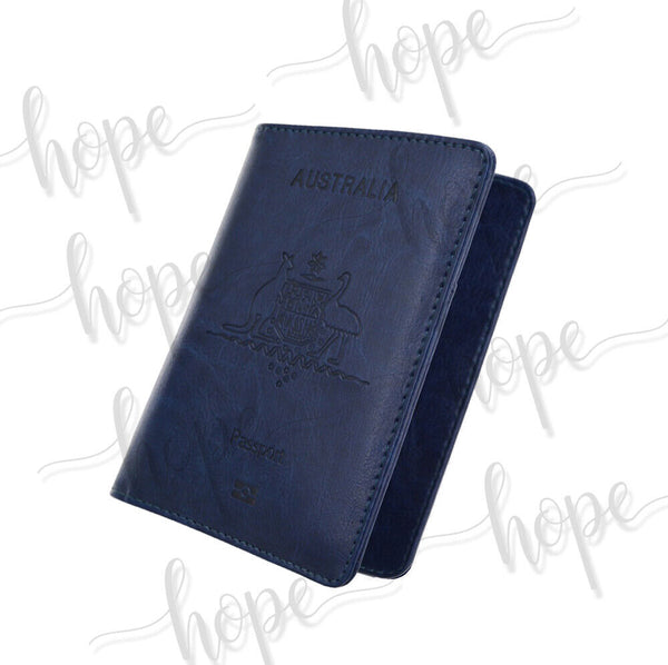 Travel Passport ID Wallet Holder Cover RFID Blocking Card Case Cover PU Leather - Lets Party