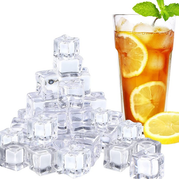 Fake Acrylic Ice Cube Artificial Wedding Party Photography Display Clear