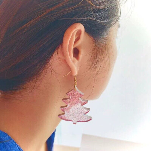 3pcs Christmas Deer Snowflake Epoxy Resin Silicone Mould Earrings Pendant Molds