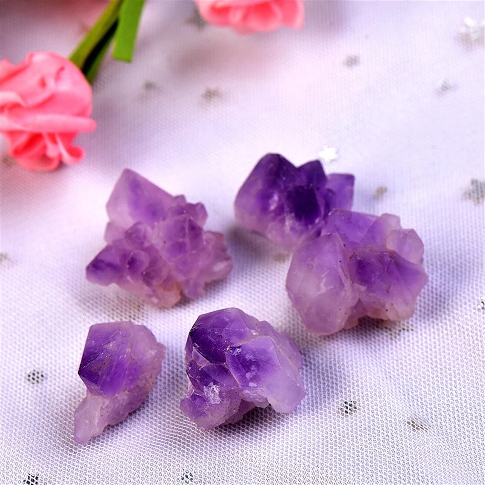 UP 1000G Natural Amethyst Raw Quartz Healing Reiki Stone Gemstone Home Decor AU