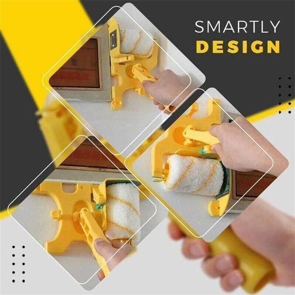 Portable Clean Cut Paint Edger Roller Brush Set For Furniture Home Wall Ceilings