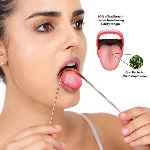 Pure Copper Tongue Scraper Cleaner THICK 12gm Ayurvedic Dental Hygiene Oral Care