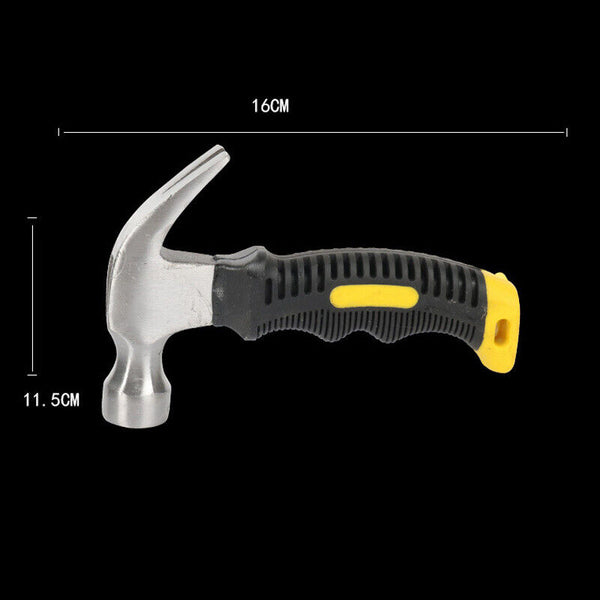 Stubby Claw Hammer Drop Forged Steel All Purpose Rubber Grip 8OZ Small Area AU