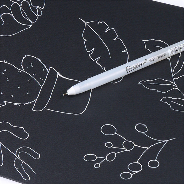 3Pcs White Gel Ink Marker Pen Drawing Sketching Painting Art Fine Tips Pens DIY