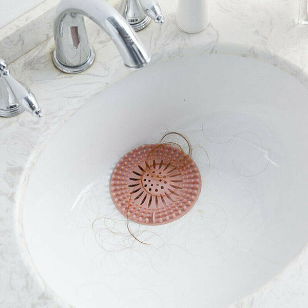 Silicone Drain Cover Sink Catcher Hair Stopper Plug for Bathroom Floor Laundry