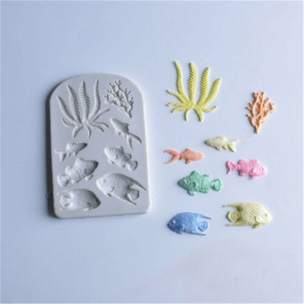 Sea Beach Nautical Animals Mermaid Silicone Fondant & Chocolate Mould Mold
