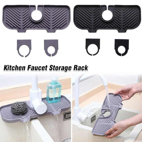 Sink Basket Rack Kitchen Faucet Storage Rack Holder Soap Sponges Caddy Organizer