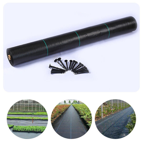 10/20/30/50/100M Weedmat Weed Control Mat Matting Woven Fabric Plant PE AU