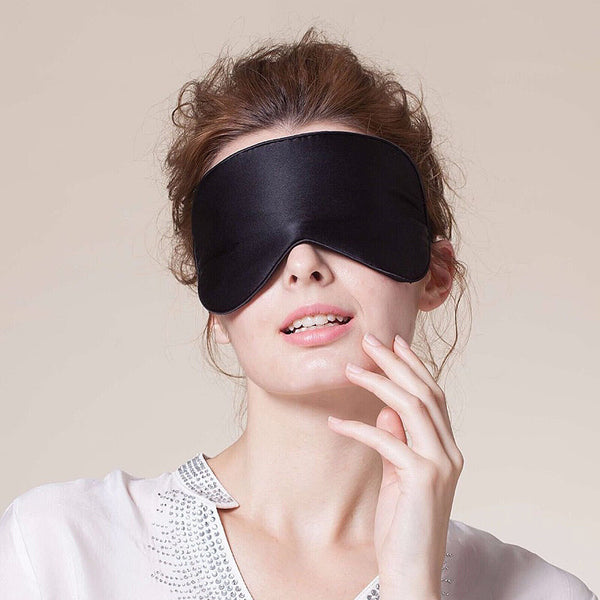 Eye Mask Silky Sleep Light Block Elastic Belt Blindfold Skin Friendly Soft Relax