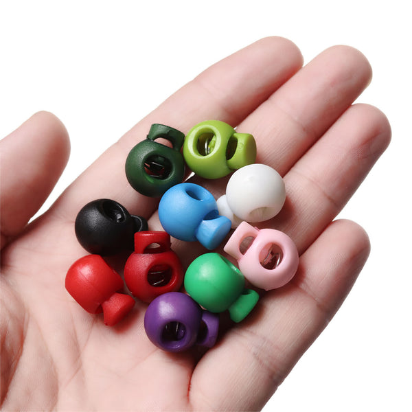 50PCS Paracord Cord Lock Clamp 2 Hole Toggle Clip Stopper Toggle Accessories AU
