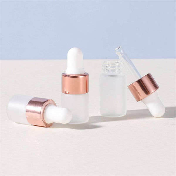 10pcs Glass Dropper Bottles Eye Pipette Roller Sprayer Essential Oils pink AUSTO