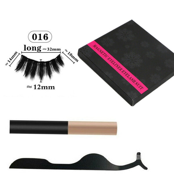 Magnetic False Eyelashes Natural Eye Lashes Extension Liquid Eyeliner Tweezer