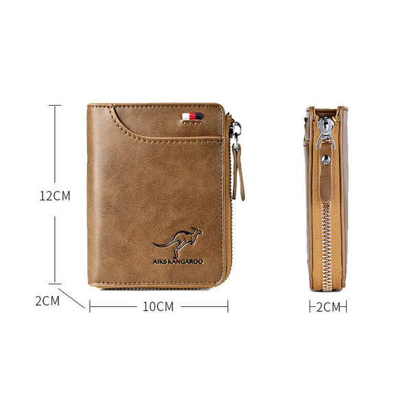 Men's RFID Blocking Leather Short Wallet Credit ID Card Cash Holder Purse AU