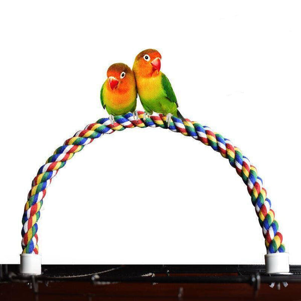 Pet Bird Rope Perches Parrot Colourful Cage Comfy Perch Bungees for Birds Toy AU