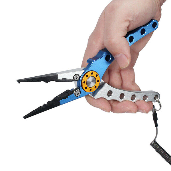 Aluminium Fishing Pliers Hook Removal Line Cutting Mono Braid Fish Grip AU Stock