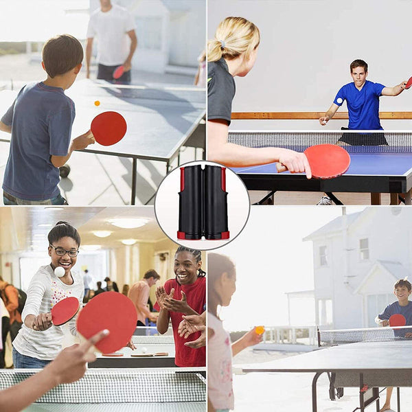 Table Tennis Kit Ping Pong Retractable Net Rack Portable Sports Training Indoor