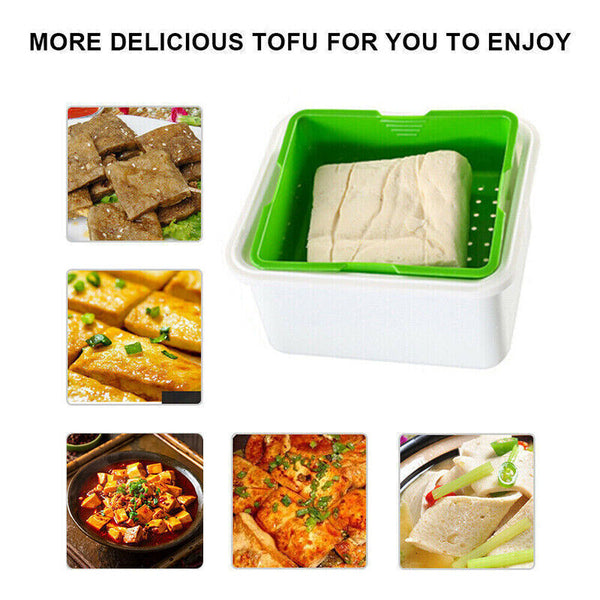 SIMPLE Tofu Press/Marinating Dish, Removes Moisture From Tofu Automatically AU