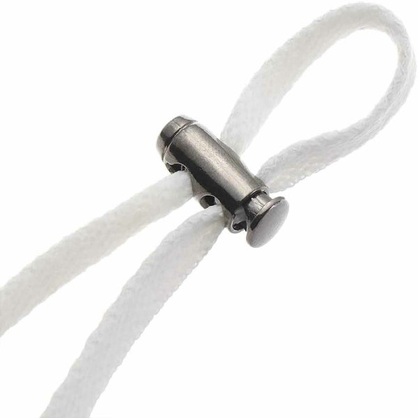 Double Hole Metal Cord Lock Apparel Clamp Barrel Toggle Spring Stopper