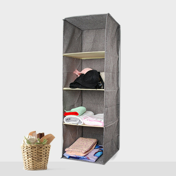 Hanging Organiser Clothes Storage Wardrobe Garment Shelves Shoe Tidy