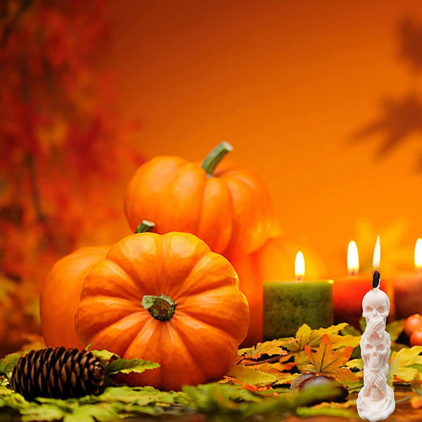 Silicone 3D Skull Candle Mold DIY Making Soap Wax Resin Mould Craft Halloween AU