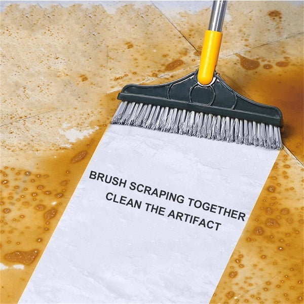 2 in 1 Floor Brush Scrub Brush with Long Handle Bathroom Wiper W/ 120 Degree #T - Lets Party