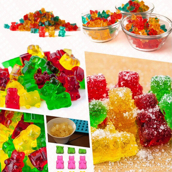53 Cavity Silicone Gummy Bear Mold Candy Chocolate Jelly Ice Moulds Bakeware AU - Lets Party