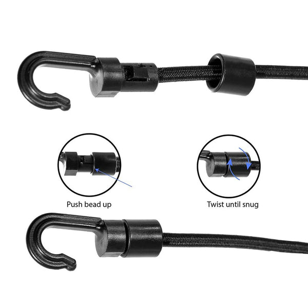 Plastic Kayak Bungee Shock Cord Open End Hooks for 6mm Rope Terminal Ends