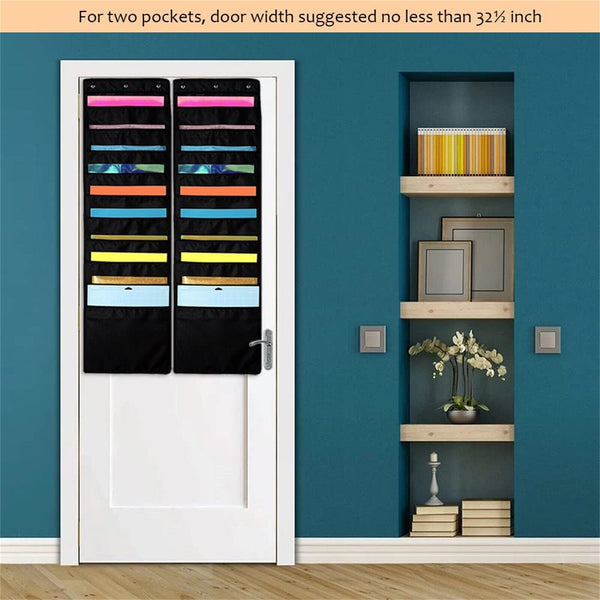 10 Pocket Folder Hanging Wall Mounted File Document Holder Organizer Storage Bag
