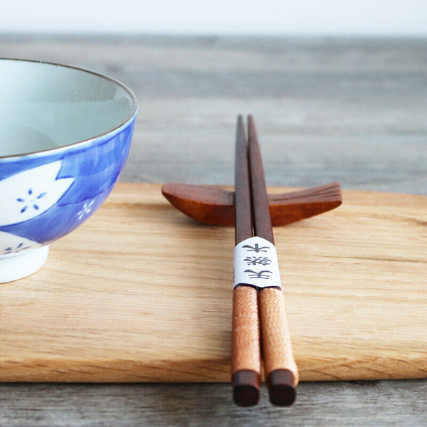 6Pairs Handmade Wooden Chopsticks Classic Japanese Natural Chestnut Wood Gift AU