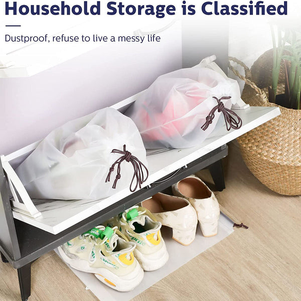 5-50XPortable Shoes Bag Travel Sport Storage Pouch Drawstring Dust Bag Organizer