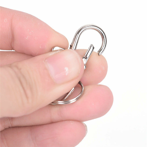 20Sets Swivel Lobster Clasp Clips Hook Alloy Key Ring Split Keychain Durable DIY