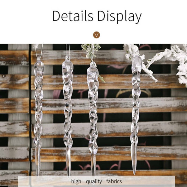 Christmas Droplet Icicle Ornaments DIY Hanging Xmas Tree Decor Party AU