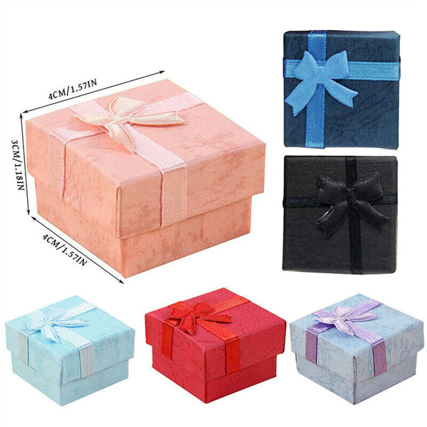 48PCS Cardboard Earring Ring Necklace Square Gift Box Display Jewelry Case Boxes