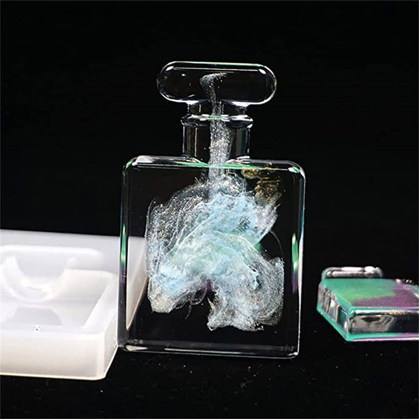 2PCS Silicone Perfume Bottle Patch Mold DIY Making Crystal Epoxy Resin Crystal