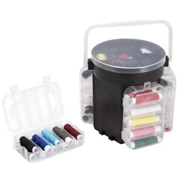 203x Portable Sewing Storage Kit Set with 5 Removable Storage Bins Beginner Home