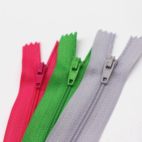 20PCS Nylon Zippers Sewing Tool Edge Puller Zip Tailor Zipper Mixed Color DIY