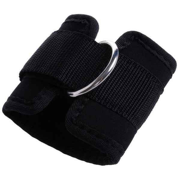 Gym Heavy Duty Ankle Strap Pair Weight Lifting D-Ring Attachment Pulley Cable AU