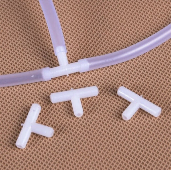 Air pump T Connector Aquarium Airline T Piece Fish Tank Airline Hose Tubing 10x