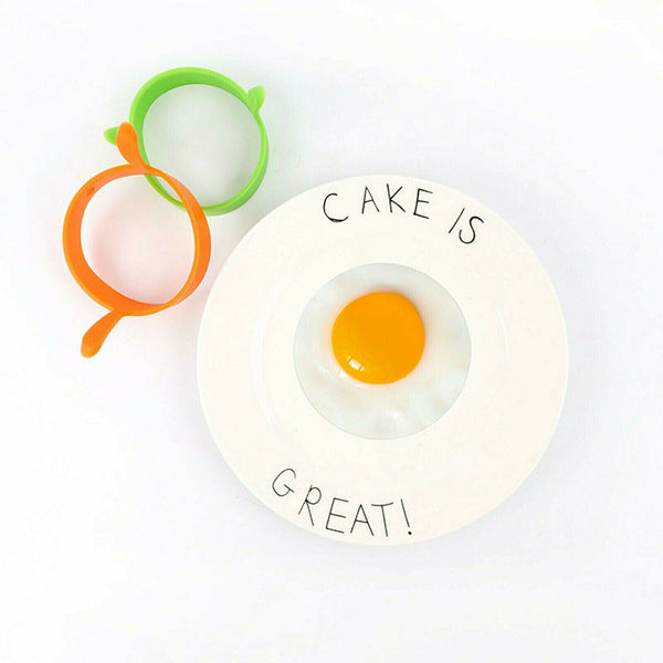 4/8X Silicone Egg Rings Tools Kitchen Fried egg Pancake Handles Non Stick Baking - Lets Party