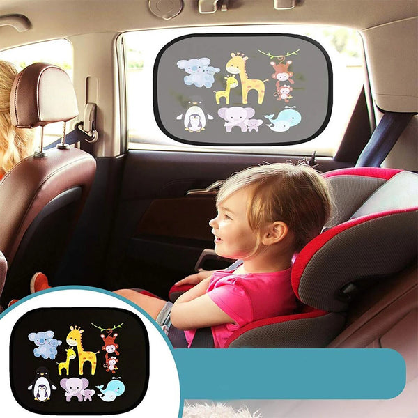 2X Animal Universal Car Side Window Sun Shade Visor UV Protector For Baby Kid AU
