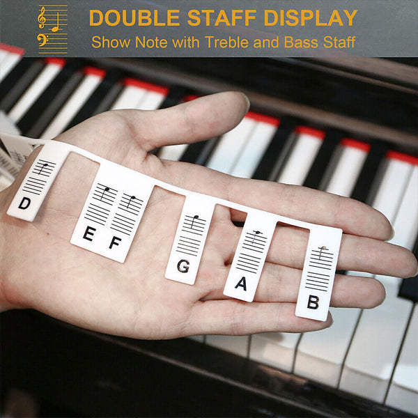 2Pcs Silicone Keyboard Piano Sticker 88 Keys Note For Learner Reusable Label AU