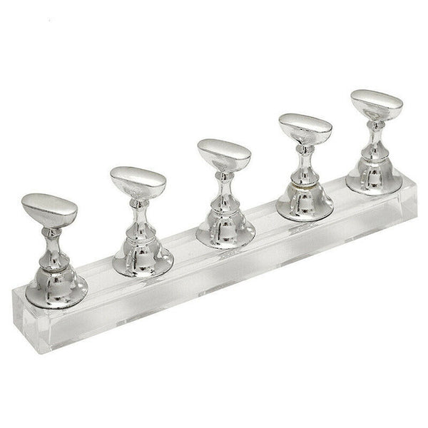 1 Set Acrylic Nail Art Practice Display Stand Magnetic Nail Art Tips Holders AU