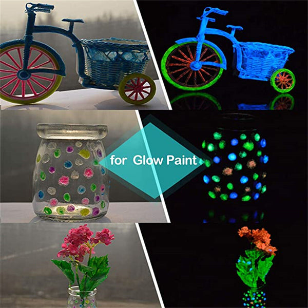 12Pcs Glow In the Dark Powder Colorant Dye Luminous Resin Paint Pigment Kit AUS