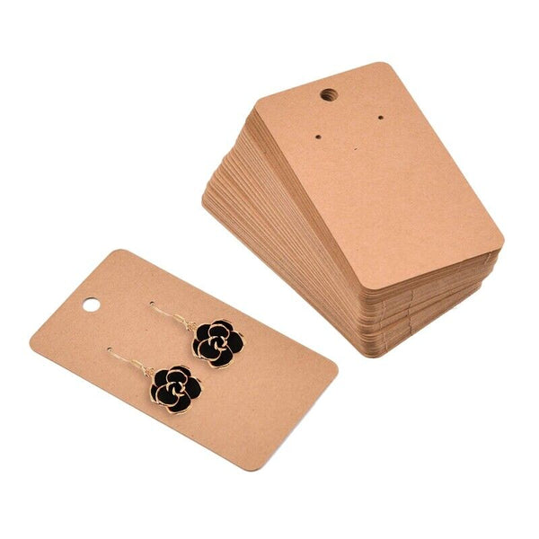 200PCS Earring Cards Jewellery Cardboard Paper Jewelry Display Holders 9x5cm